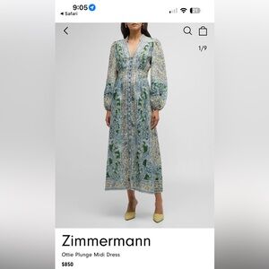 Zimmerman Ottie Plunge Dress